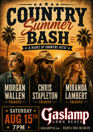 Image: COUNTRY SUMMER BASH with MORGAN WALLEN, CHRIS STAPLETON, and MIRANDA LAMBERT Tributes WALLEN OUTLAWS, THE STAPLES, and SIN 4A SIN